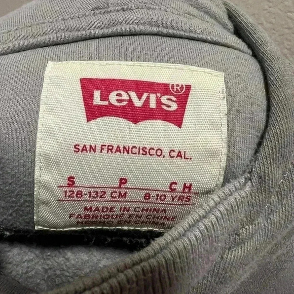 Levi’s faded hoodie youth small grey sweatshirt casual soft comfort - Picture 2 of 5